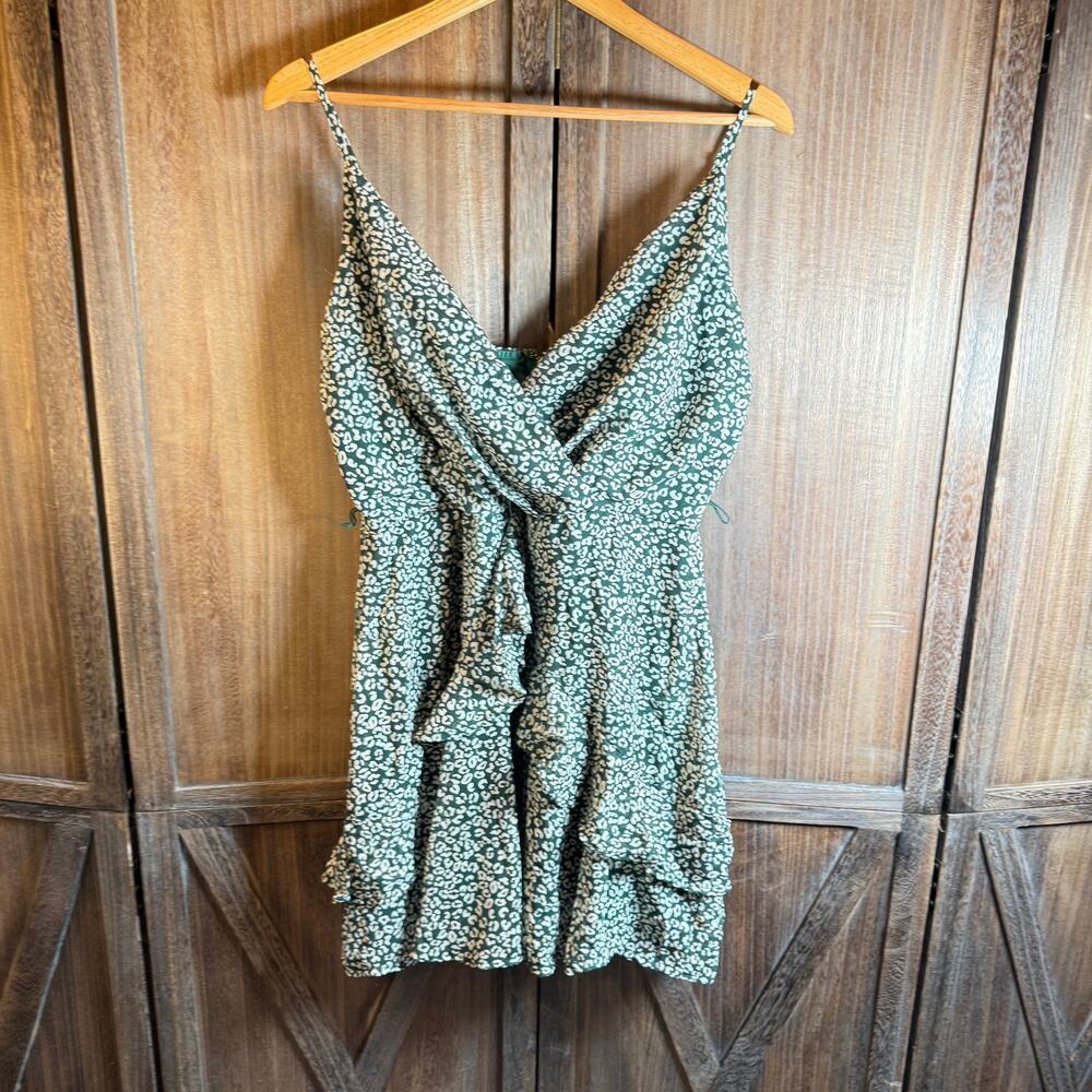 Trixi Green Leopard Print Mini Dress – Women’s XL